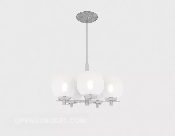 Modern Simple Chandelier For Home 3d model Modern Simple Chandelier For Home 3d model