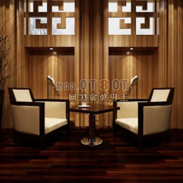 Single Sofa Wooden Back Ground 3d model Single Sofa Wooden Back Ground 3d model