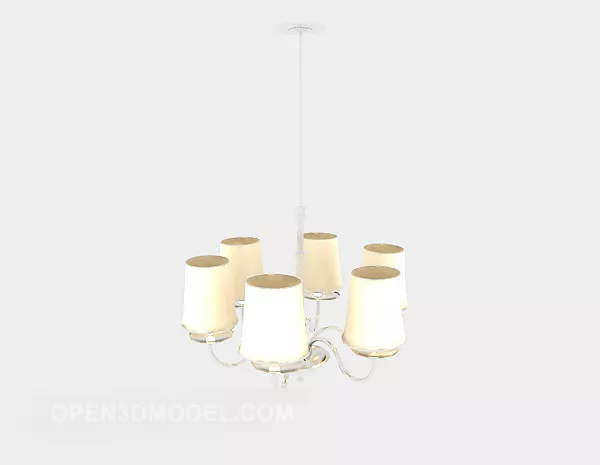 Simple Home Chandelier Elegant 3d model Simple Home Chandelier Elegant 3d model