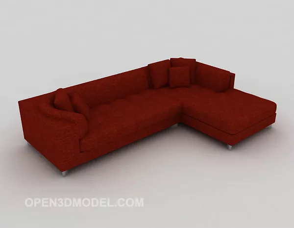 Red Home Sofa Fabric Material 3d model Red Home Sofa Fabric Material 3d model