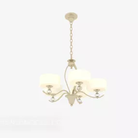 European Simple Style Home Chandelier 3d model