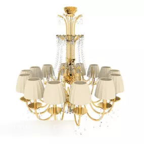 Traditional European Home Chandelier 3d model