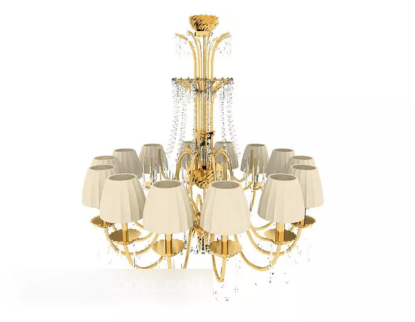 Traditional European Home Chandelier 3d model Traditional European Home Chandelier 3d model