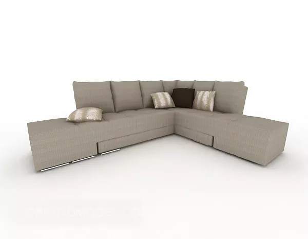 Simple Grey Multi Seaters Sofa 3d model Simple Grey Multi Seaters Sofa 3d model