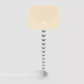 Simple Home Table Lamp Yellow Shade 3d model