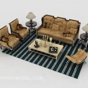 European Home Sofa Sets 3d model