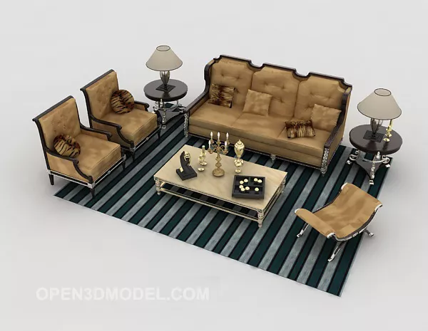 European Home Sofa Sets 3d model European Home Sofa Sets 3d model