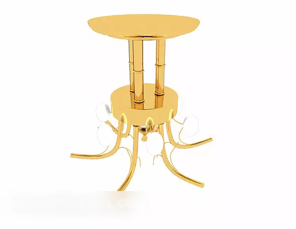Golden Table Decor 3d model Golden Table Decor 3d model