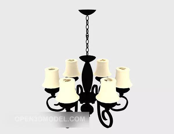Classic Home European Chandelier 3d model Classic Home European Chandelier 3d model