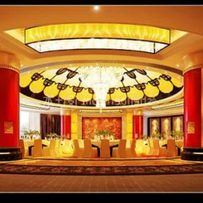 Hotel Restaurant Warm Lighting 3d model