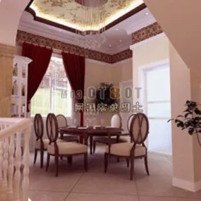 European Living Room Classic 3d model