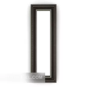 Simple Home Mirror Wood Frame 3d model