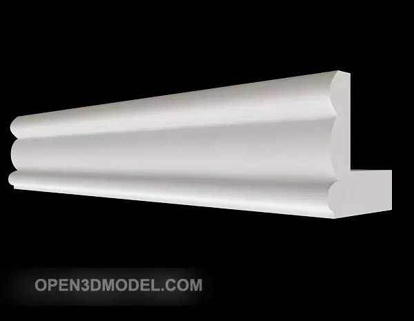 Ceiling White Plaster Line 3d model Ceiling White Plaster Line 3d model