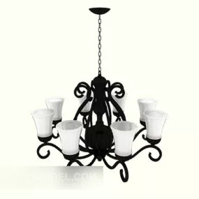 European Simple Generous Chandelier 3d model