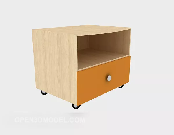 Simple Bedside Table Wood 3d model Simple Bedside Table Wood 3d model