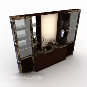 European-style Home Display Cabinet 3d model