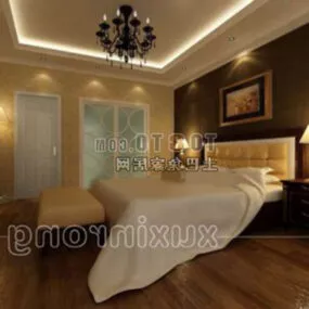 Bedroom Classic Decoration 3d model