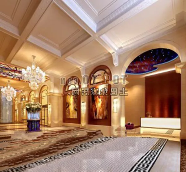 Hotel Lobby Luxury Space Decor Interior 3d model Hotel Lobby Luxury Space Decor Interior 3d model