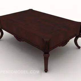 Home Coffee Table Brown Wood 3d model
