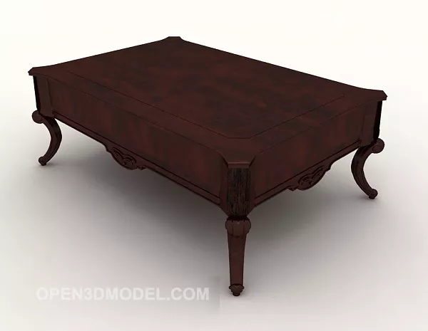 Home Coffee Table Brown Wood 3d model Home Coffee Table Brown Wood 3d model