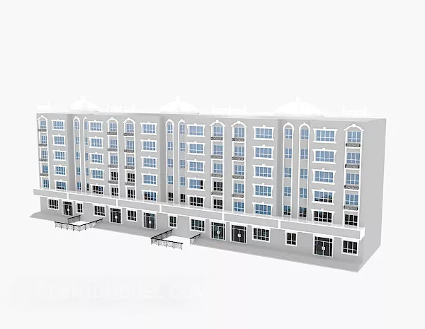 Polygon City Street Buildings 3d model
