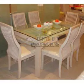 Table And Chair Furniture Set 3d model