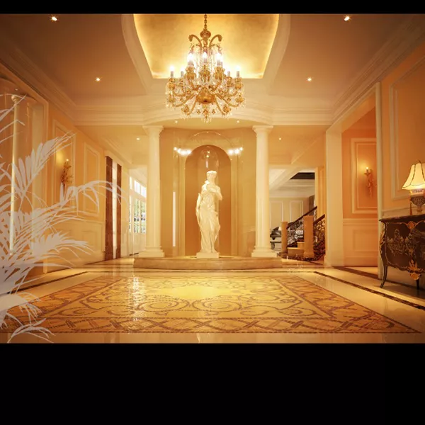 Commercial Hall Warm Lighting Interior 3d model Commercial Hall Warm Lighting Interior 3d model
