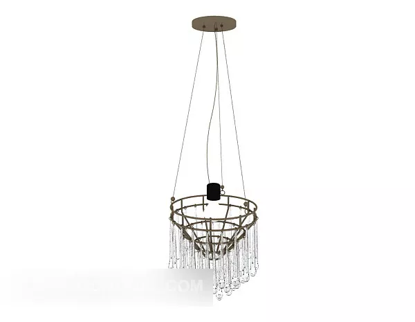 European Drop Chandelier 3d model European Drop Chandelier 3d model