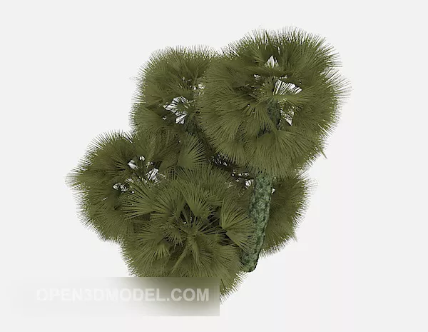 Snow Mountain With Pine Tree 3d model