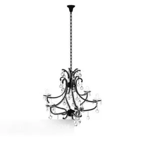Simple Generous Home Chandelier V1 3d model