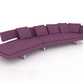 Red Multiplayer Sofa V1 3d model