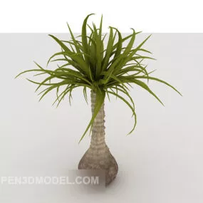 Simple Potted Decoration Plant 3d model