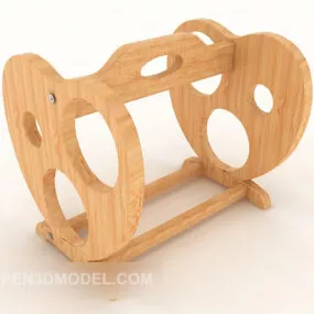 Kitchen Solid Wood Wine Rack 3d model