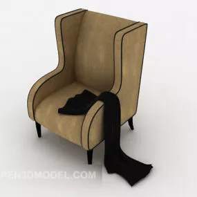 European Simple Home Sofa Wing Back 3d model