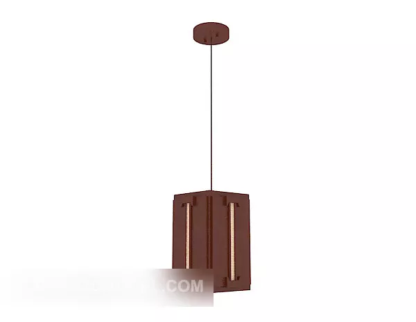Yellow Shade Pendant Light 3d model