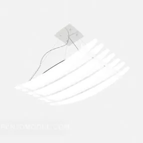 White Home Modern Chandelier 3d model