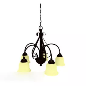European Home Chandelier Vintage 3d model