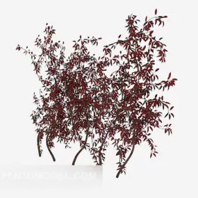 Nature Red Leaf Plant 3d model