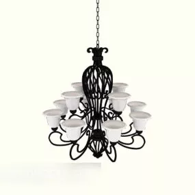 Simple Home Chandelier Classic 3d model