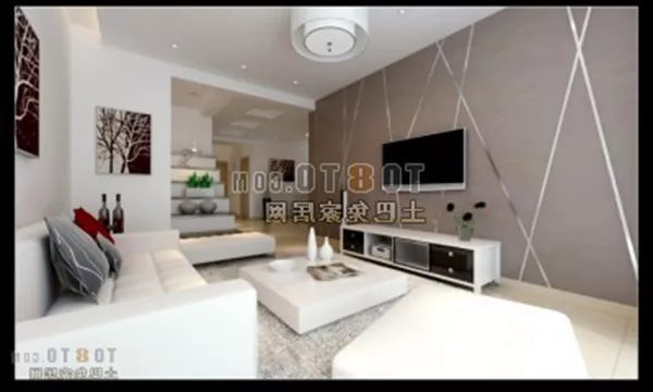 Modern High Rise Apartment Building 3d model