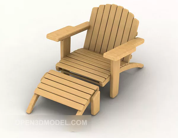 Solid Wood Chair Relax Style 3d model Solid Wood Chair Relax Style 3d model