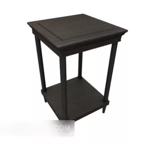 Chinese Side Table Dark Wood 3d model