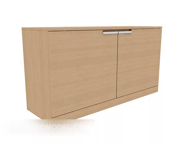 Modern Home Side Cabinet Yellow Wood 3d model Modern Home Side Cabinet Yellow Wood 3d model