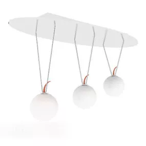 White Spherical Chandelier 3d model