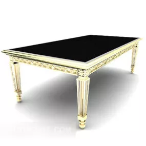 European Vintage Style Home Coffee Table 3d model