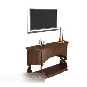 European Vintage Simple Side Cabinet 3d model