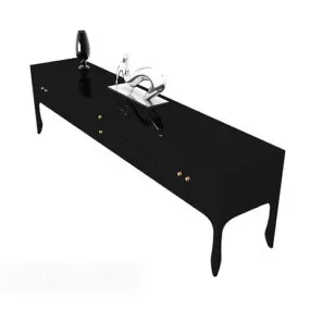 Black Wooden Home Tv Cabinet 3d model