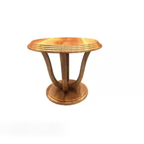 European Vintage Round Coffee Table 3d model