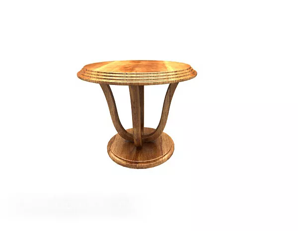European Vintage Round Coffee Table 3d model European Vintage Round Coffee Table 3d model