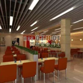 Restaurant With Modern Light 3d model
